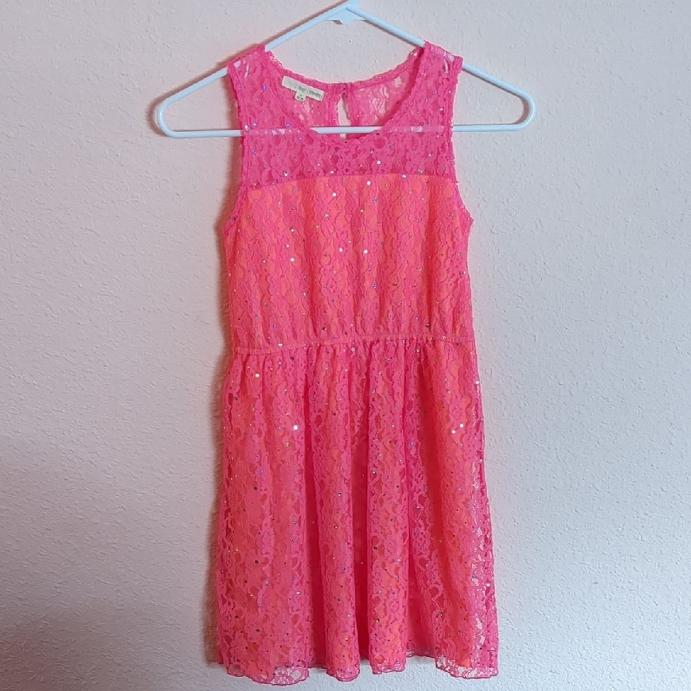 Pink Lace Girl's Size 10 Dress